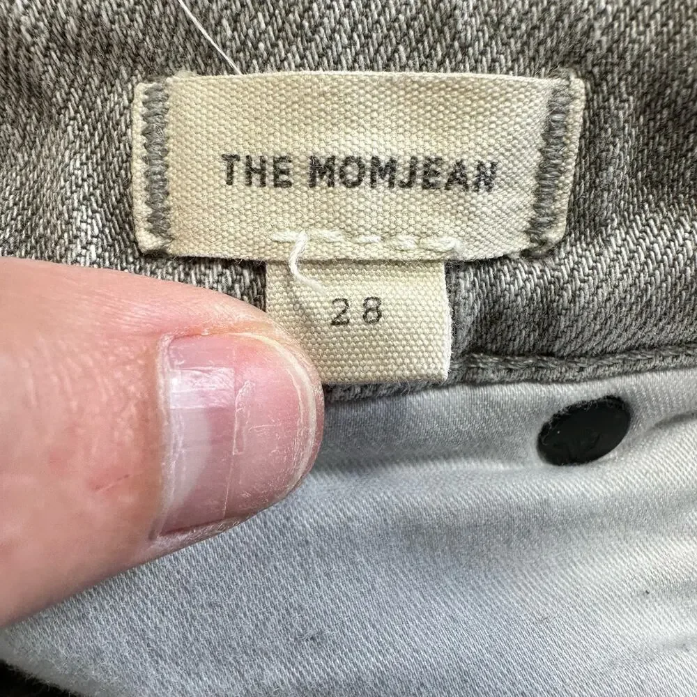 Madewell The Mom Jean Grey Wash Size 28